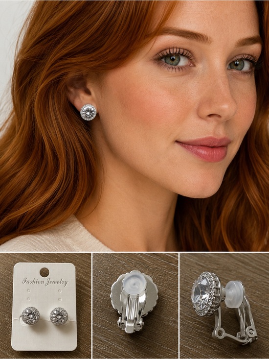 Jewelry - Crystal Gem Clip-On Earrings